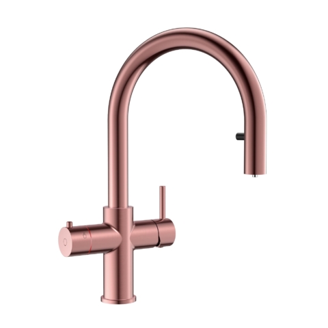 modern style deck mounted kitchen pull out faucet